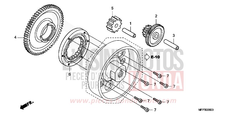 EMBRAYAGE DE DEMARRAGE for CB1300 Super Bold'or PEARL SUNBEAM WHITE (NHA66DF) from 2009